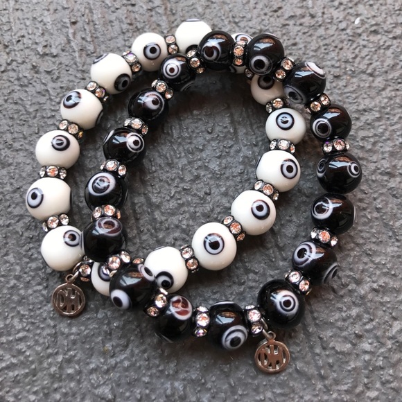 💕HP💕Swarovski crystal Evil eye bracelet set - Picture 5 of 6